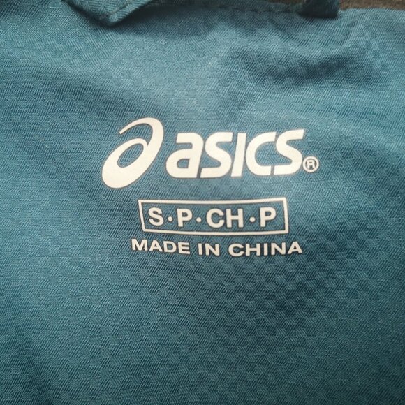 2 / $30.00 - Asics Men's Size Small Full Zip Turquoise Windbreaker - Picture 3 of 14